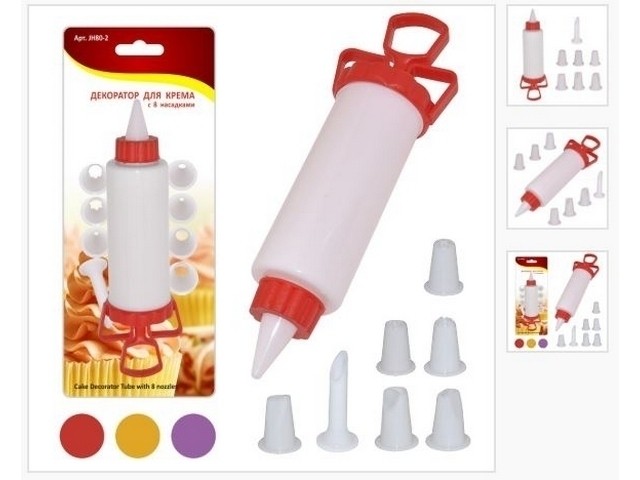 Декоратор для крема с 8 насадками JH80-2